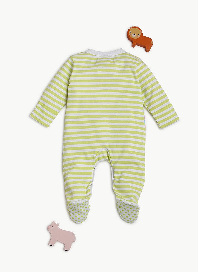 BONTOTS Infant Boys Tropical Safari Printed Organic Cotton Sleepsuit - Image 3